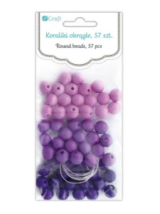 Set 57 margele din lemn mov grko-007 Dp Craft