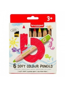 Set 6 creioane colorate Bruynzeel 60119006