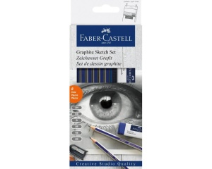 Set 6 creioane grafit pentru schita Faber Castell