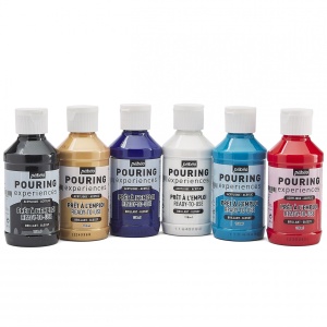 Culori acrilice set 6 x 118 ml Pouring Experiences Pebeo 524601