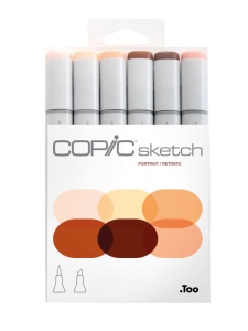 Set 6 markere cu cerneala pe baza de alcool, Copic Sketch Portrait, 21075666