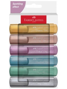 Set 6 Textmarker 1546 Metalizat 2024 Faber-Castell FC254676