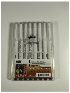Set 8 linere Sepia Marvy Uchida for Drawing 4600DB-8A