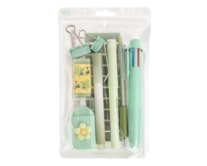 Set 9 accesorii de papetarie verde pastel DP Craft DPSG-002