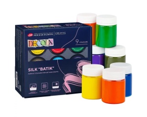 Set 9 x 50ml culori acrilice textile Decola Silk Batik 4441449