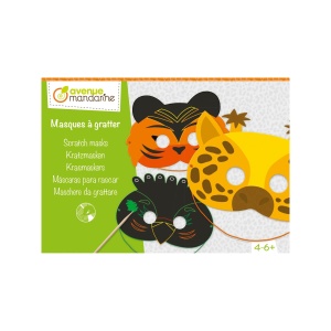 Set creativ cu 5 masti model Animale Salbatice Avenue Mandarine KC141C