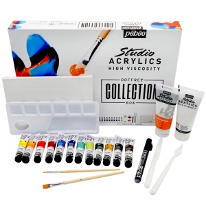 Set Culori Acrilice Collection Studio High Viscosity Pebeo 833309