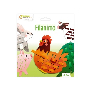 Set de tesut cu panglici Filanimo Ferma Animalelor Avenue Mandarine KC171C