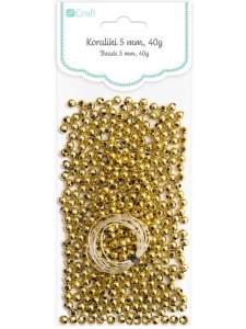 Set margele aurii 5mm 40g gold Dp Craft grko-001