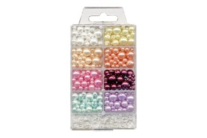 Set Margele Colorate Pentru Bijuterii Diametru 3-4-6-8cm 50g Meyco 132-22 - Img 2