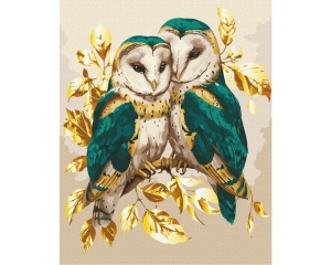 Set pictura pe numere, Emerald Wisdom, cu culori metalice, BS54124