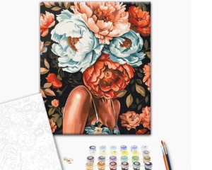 Set pictura pe numere Ganduri inflorite 54011
