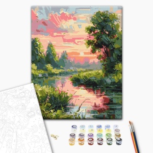 Set Pictura pe Numere Peisaj Relaxant BS54162 - Img 2