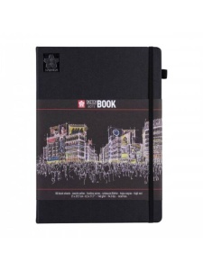 Sketchbook A4 cm 80 file hartie neagra Sakura 94141005