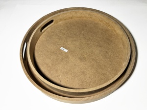 Tava rotunda MDF cu manere Ilyas TP108