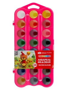 Acuarele cu miere set 24 in cutie de plastic Tsvetik Nevskaya Palitra 27421676