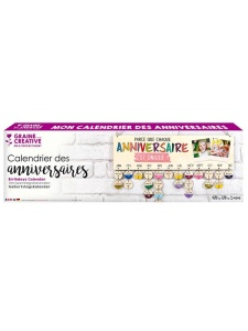 Calendar aniversar lemn 40x12x0,5cm 101371 Graine Creative
