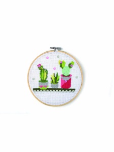 Kit broderie cactus 155mm Graine Creative 420170