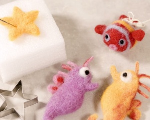 Kit creatie mini impaslit lana animale marine, cod 977550