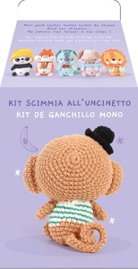 Kit creativ Amigurumi model Maimuta Nori pentru crosetat 100 mm Graine Creative 420330