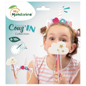 Kit creativ de cusut pentru copii Couz'in Bentita Unicorn si Bagheta Magica KC179C