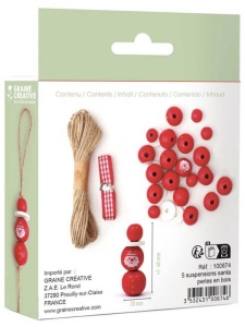 Kit 5 decoratiuni din bile Santa Graine Creative 100874