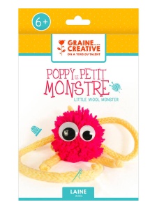 Kit creativ pentru copii Poppy micul monstru Graine Creative, cod 750103