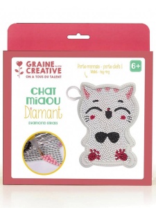 Kit mozaic cu diamante, portmoneu Pisica Graine Creative, cod 750220
