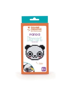 Kit mozaic pentru copii cu strasuri Panda Graine Creative, cod 750218