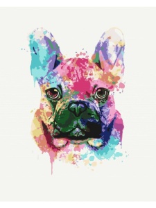 Kit pictura pe numere Colorful bulldog Profiart 51398