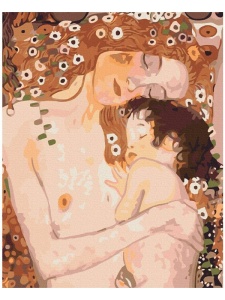 Kit pictura pe numere Mom and Baby - Gustav Klimt 52248