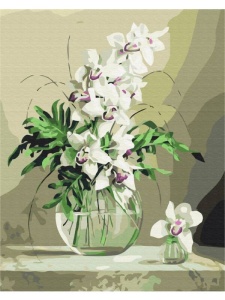 Kit pictura pe numere Orchids in a vase Profiart BS21177