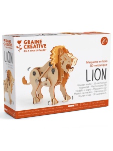 Macheta 3D din lemn model Leu Graine Creative, cod 560197