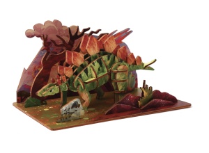 Macheta 3D Stegosaurus din lemn Graine Creative 651054