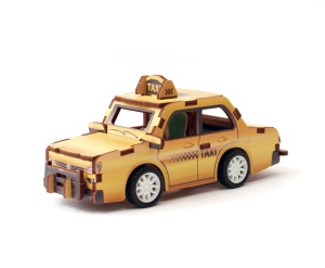 Macheta 3D taxi din lemn Graine Creative 651060