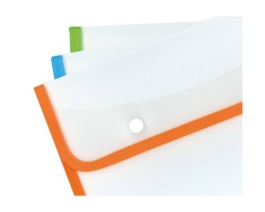 Mapa din Plastic Transparent cu 2 Butoane Arda - Img 2