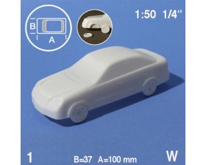 Masina sedan alb machetare 1:50 03.50301.1 Schulcz