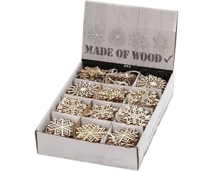 Ornament din lemn pentru iarna 7 cm 56809 Creativ Company