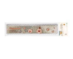 Rigla din plastic cu sclipici argintiu Capibara, 20 cm, DPCA-017, Dp Craft