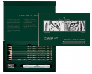 Set 10 piese pentru desen, editie limitata Beginner to Master, Castell 9000, Faber-Castell, FC119067