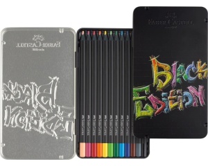 Set 12 creioane colorate Black Edition Faber Castell 116413