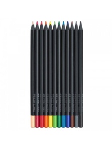 Set 12 creioane colorate Black Edition Faber Castell