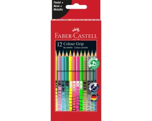 Set 12 creioane colorate Colour Grip Faber Castell 201569