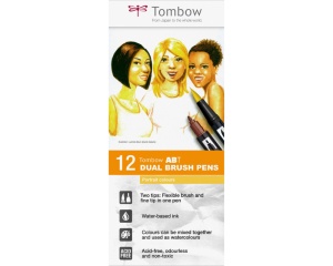 Set 12 markere Dual Brush in nuante pentru portret, Tombow, TB-ABT-12P-4