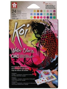 Set 24 acuarele Koi Sketchbox Creative Sakura xncw-24mpn