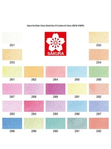 Set 24 acuarele Koi Sketchbox Creative Sakura xncw-24mpn