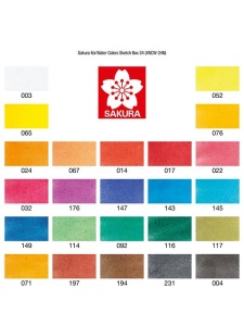 Set 24 acuarele Koi Sketchbox Sakura xncw-24n
