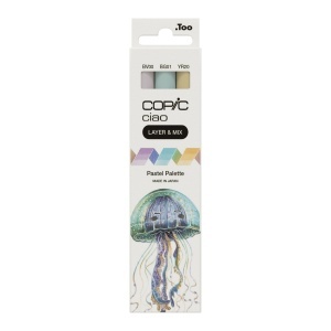 Set 3 markere cu cerneala pe baza de alcool, Copic Ciao Layer & Mix Paleta de Culori Pastel, 220750301