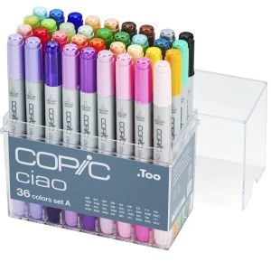 Set 36 markere reincarcabile cu cerneala pe baza de alcool si doua varfuri, Copic Ciao Set A, 22075361 - Img 2