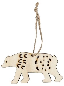 Set 4 ornamente din lemn, model Urs Polar Creativ Company 55320